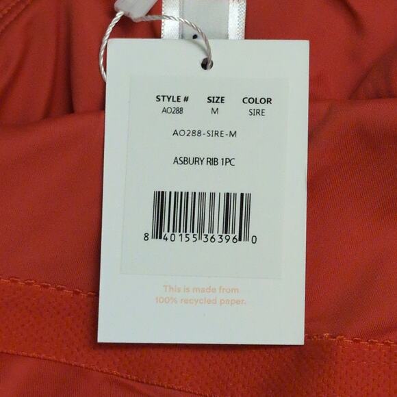 Andie Swim Asbury Rib One Piece Siren Swimwear Bathing Suit Size M New - Picture 10 of 10